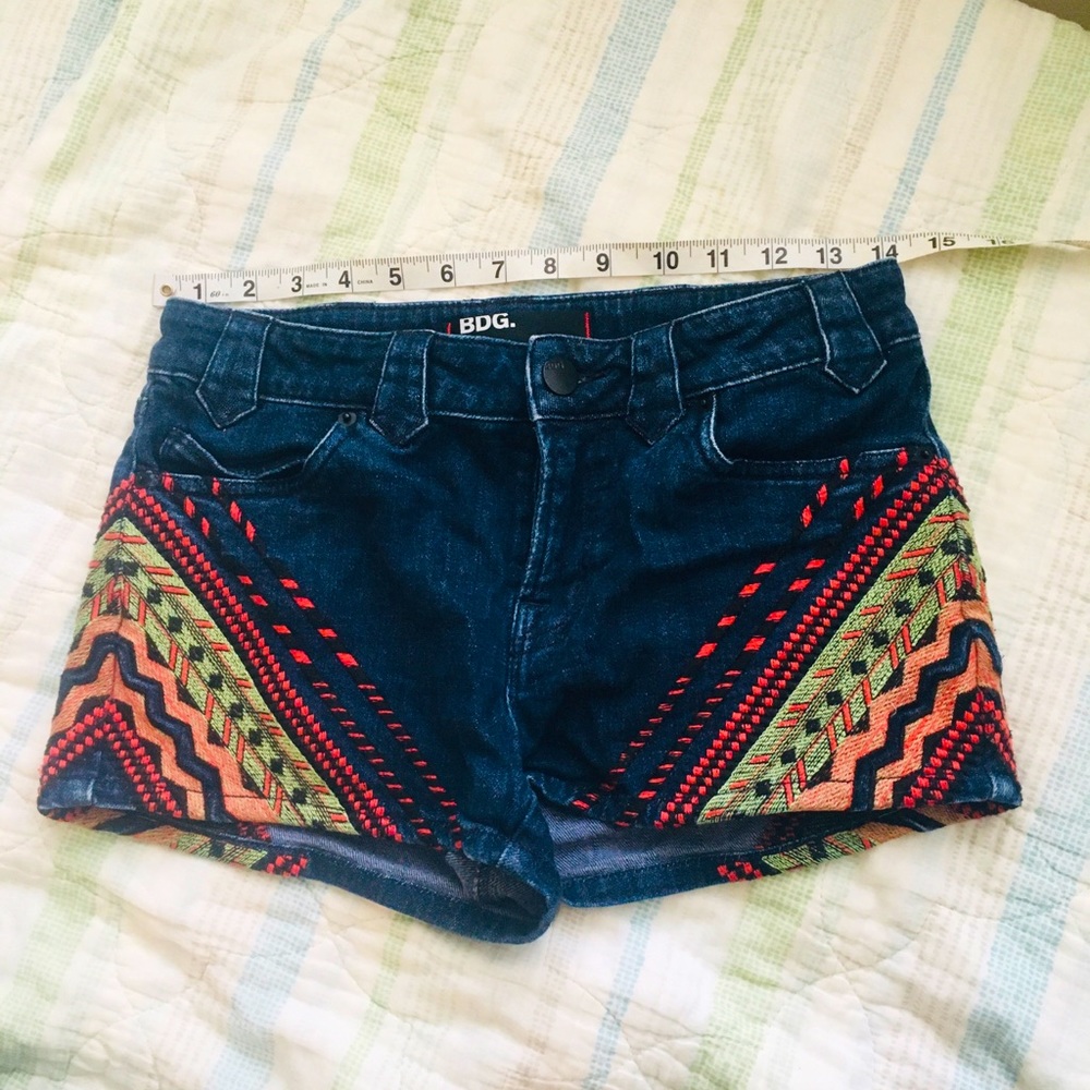 BDG Embroidered Denim Shorts